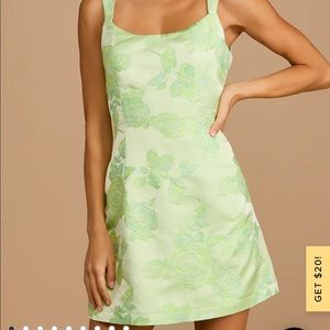 Mint green mini dress